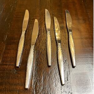 Oneida Venetia Dinner Knives Set of 5 Community Stainless Flatware Replacement